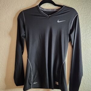 Nike Dri-Fit Therma Mock Neck Long Sleeve Training Top Shirt sz Small